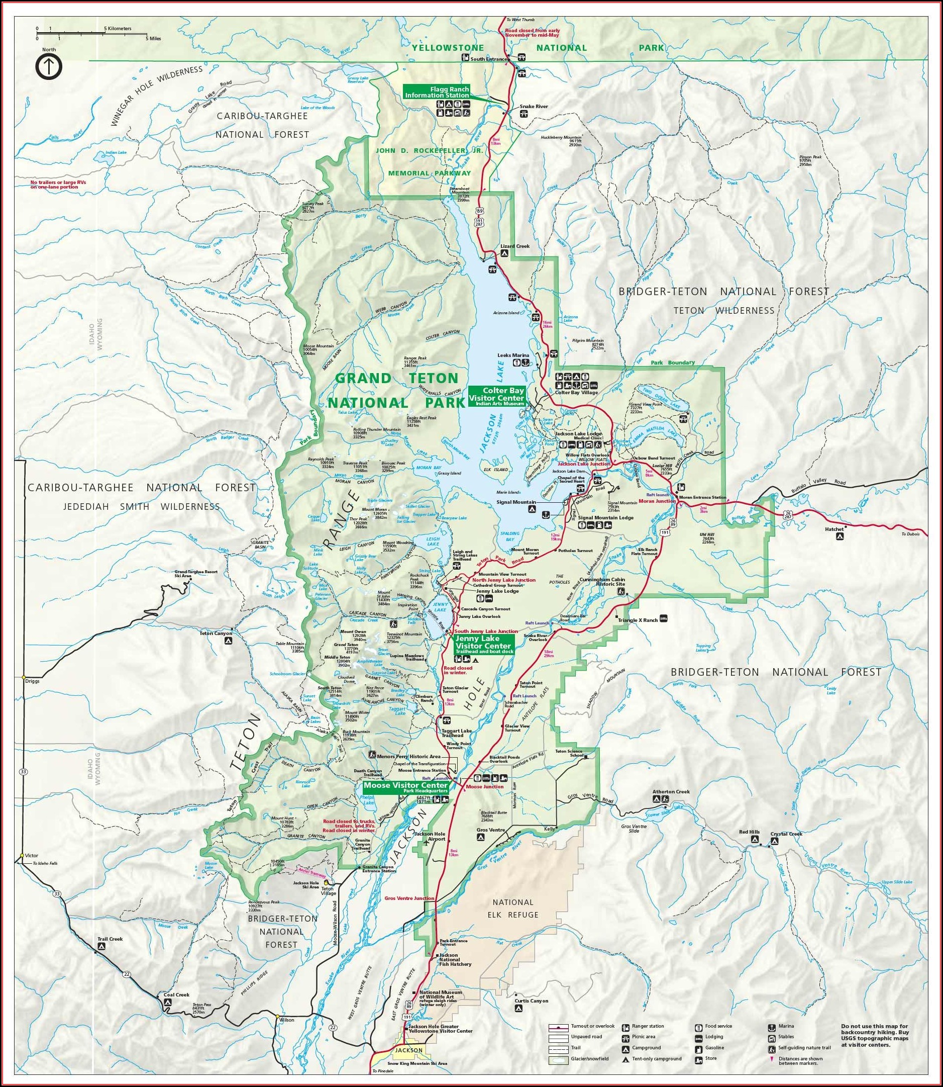 Grand Teton National Park Attractions Map - map : Resume Examples # ...