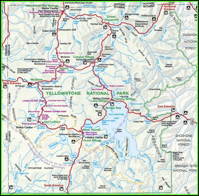Yellowstone National Park Upper Loop Map - map : Resume Examples # ...
