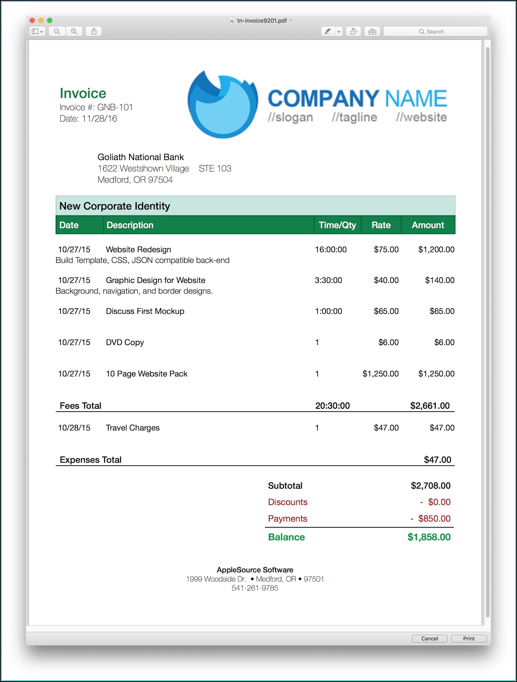 Qbo Invoice Templates