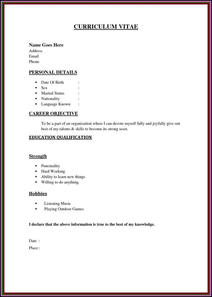 A RÃ©sumÃ© Outline A Person's - Resume : Resume Examples #MeVRXxy9Do