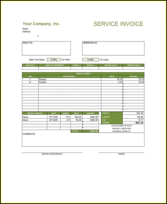 Ms Word Invoice Format Permod