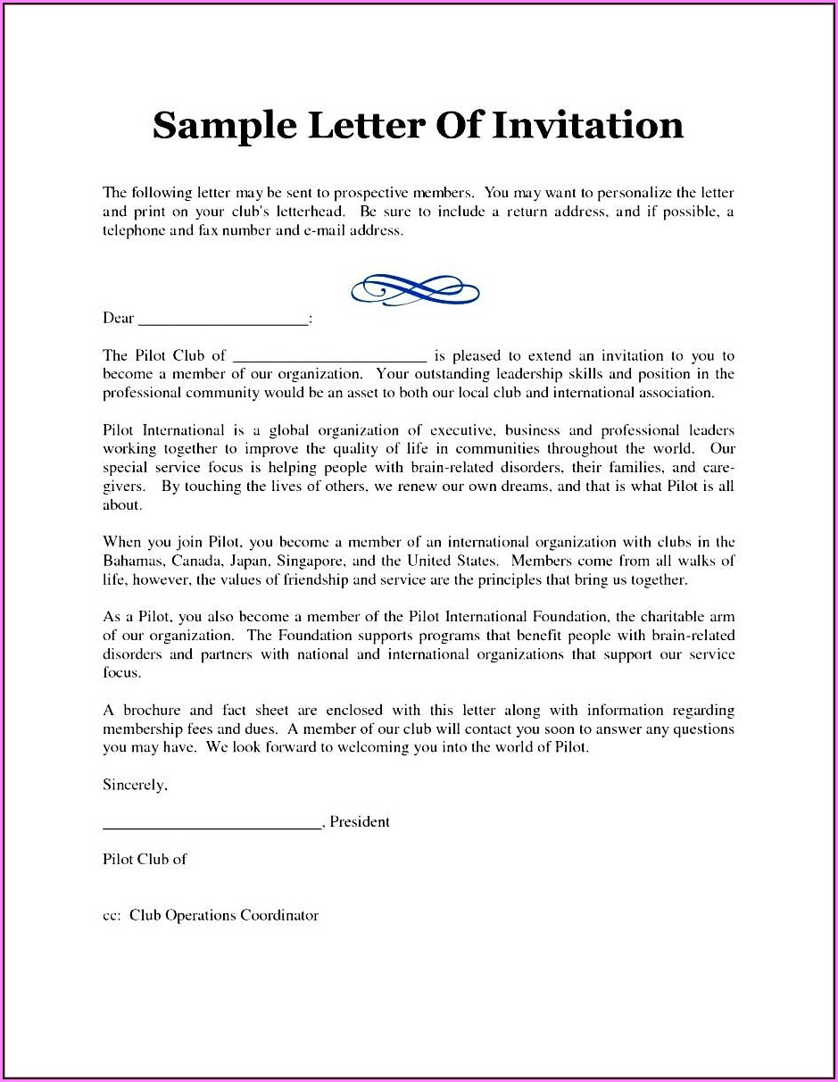 Visa Invitation Letter Sample Form Resume Examples o7Y31PWl2B