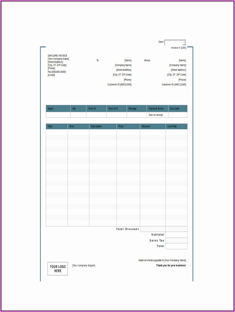 Free Printable Daycare Receipt Template Template 1 Resume Examples a6Yno0PVBg