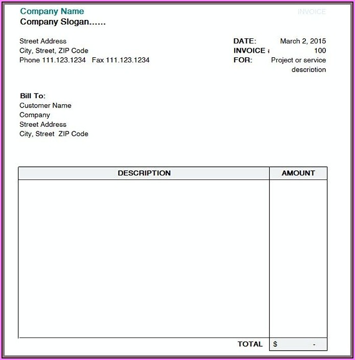 open office invoice template simple