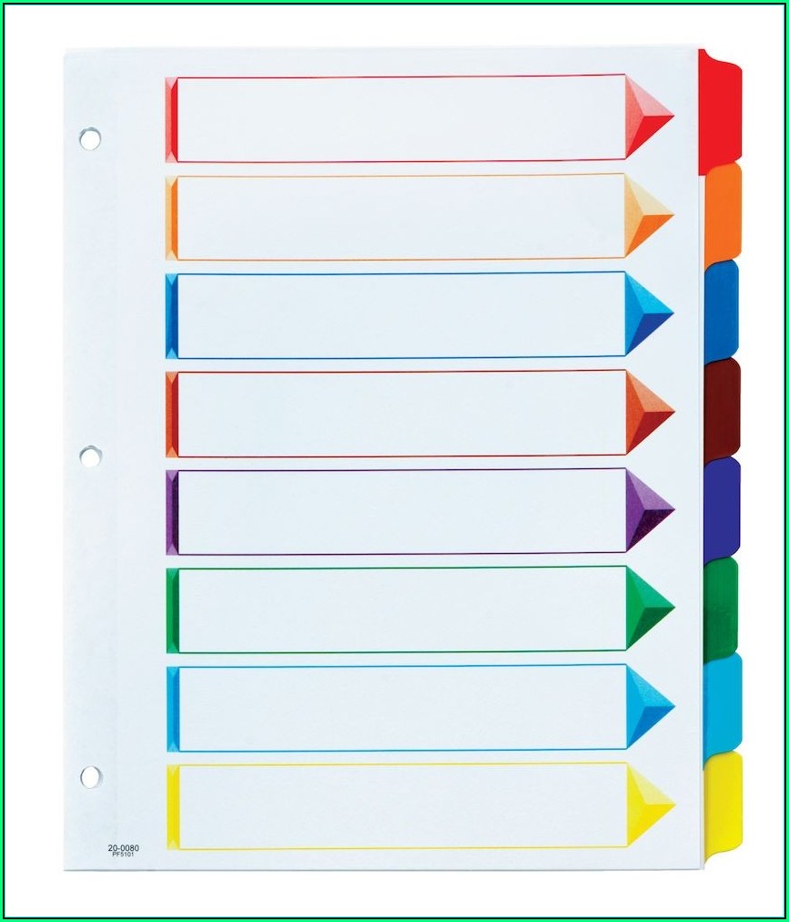 Printable Tabs For Dividers