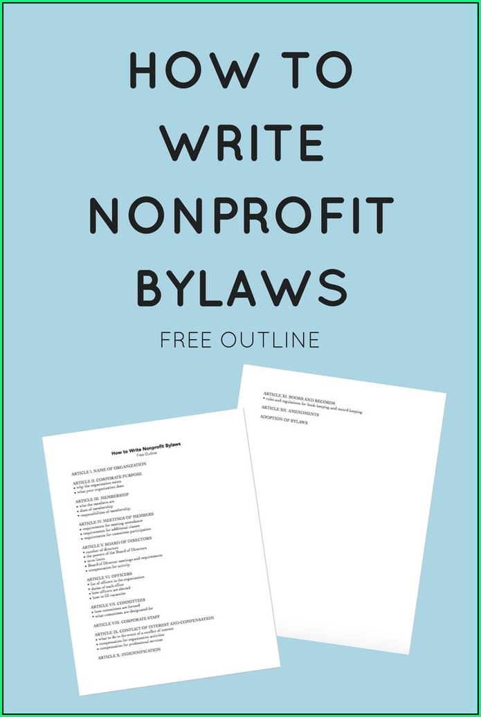 Free Bylaws Template For Nonprofit Organization Template 1 Resume 