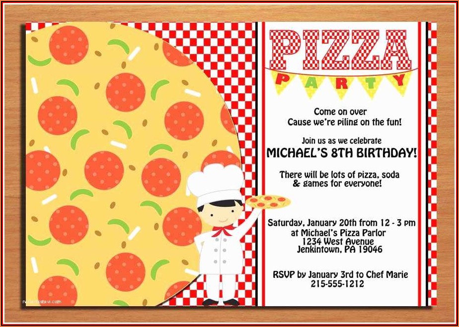 Pizza Making Party Invitation Template Template 1 Resume Examples 