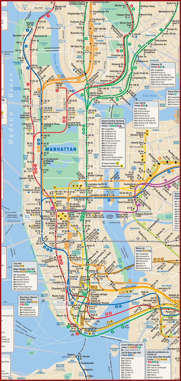 Ny Mta Subway Map Pdf - United States Map