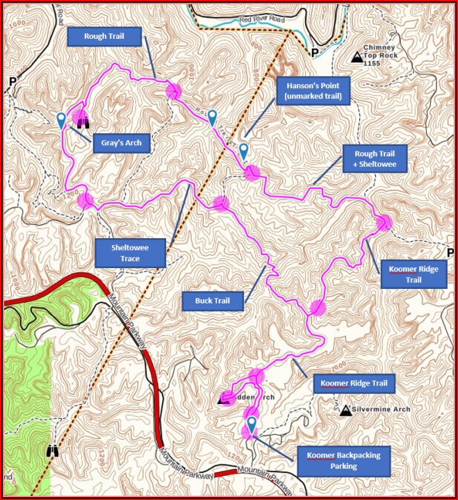 Gorge Trail Map