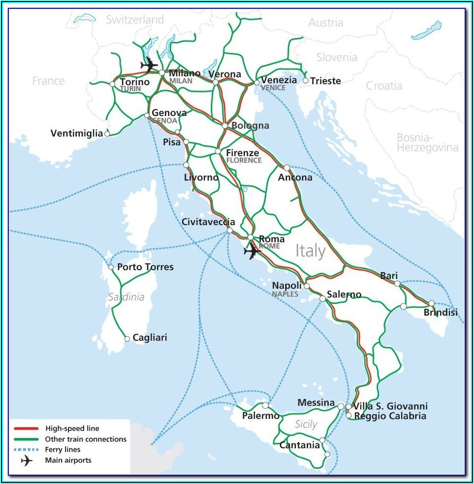 Italy Railroad Map - map : Resume Examples #BpV5lDaY1Z