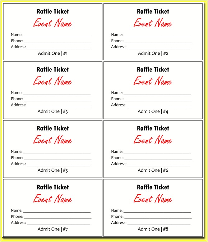 Lucky Draw Ticket Template Serial Numbers Template 1 Resume 