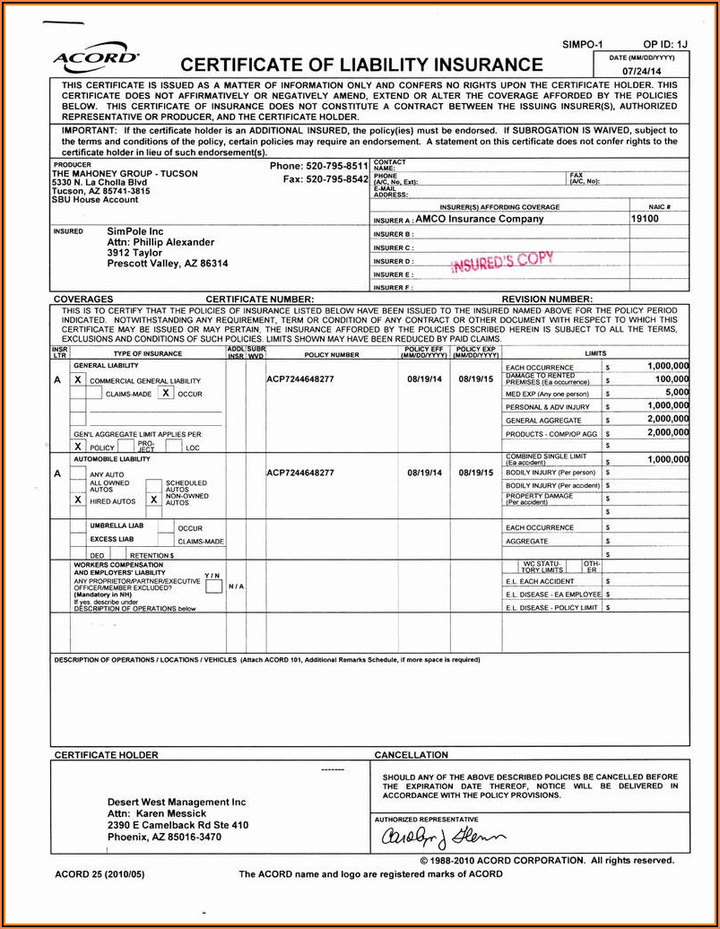 Acord Auto Loss Form Fillable Printable Forms Free Online