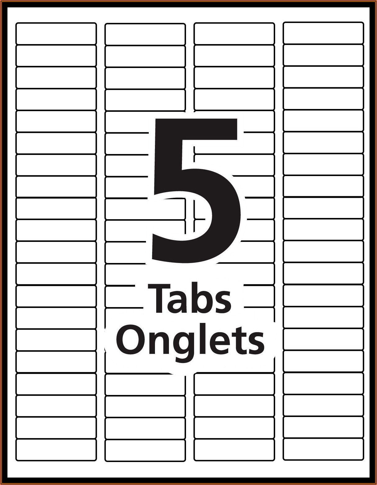 Avery Printable Tab Inserts