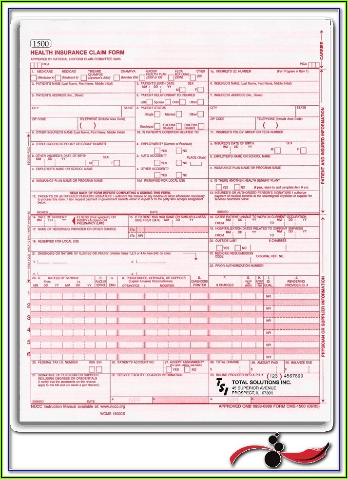 Hcfa 1500 Claim Form Fillable Pdf Form Resume Examples 7NYAx669pv