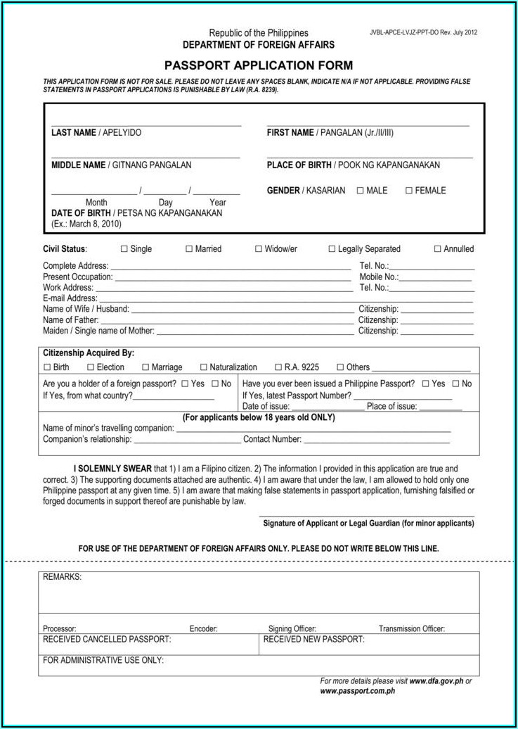 Printable Australian Passport Application Form Printable Forms Free 