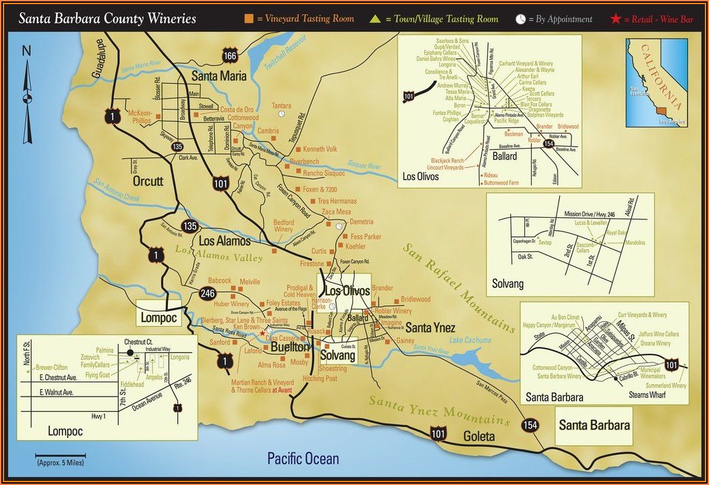 Santa Ynez Winery Map Printable