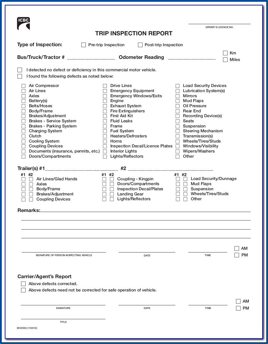 Ca Cdl Pre Trip Inspection Checklist Form Form Resume Examples Vrogue