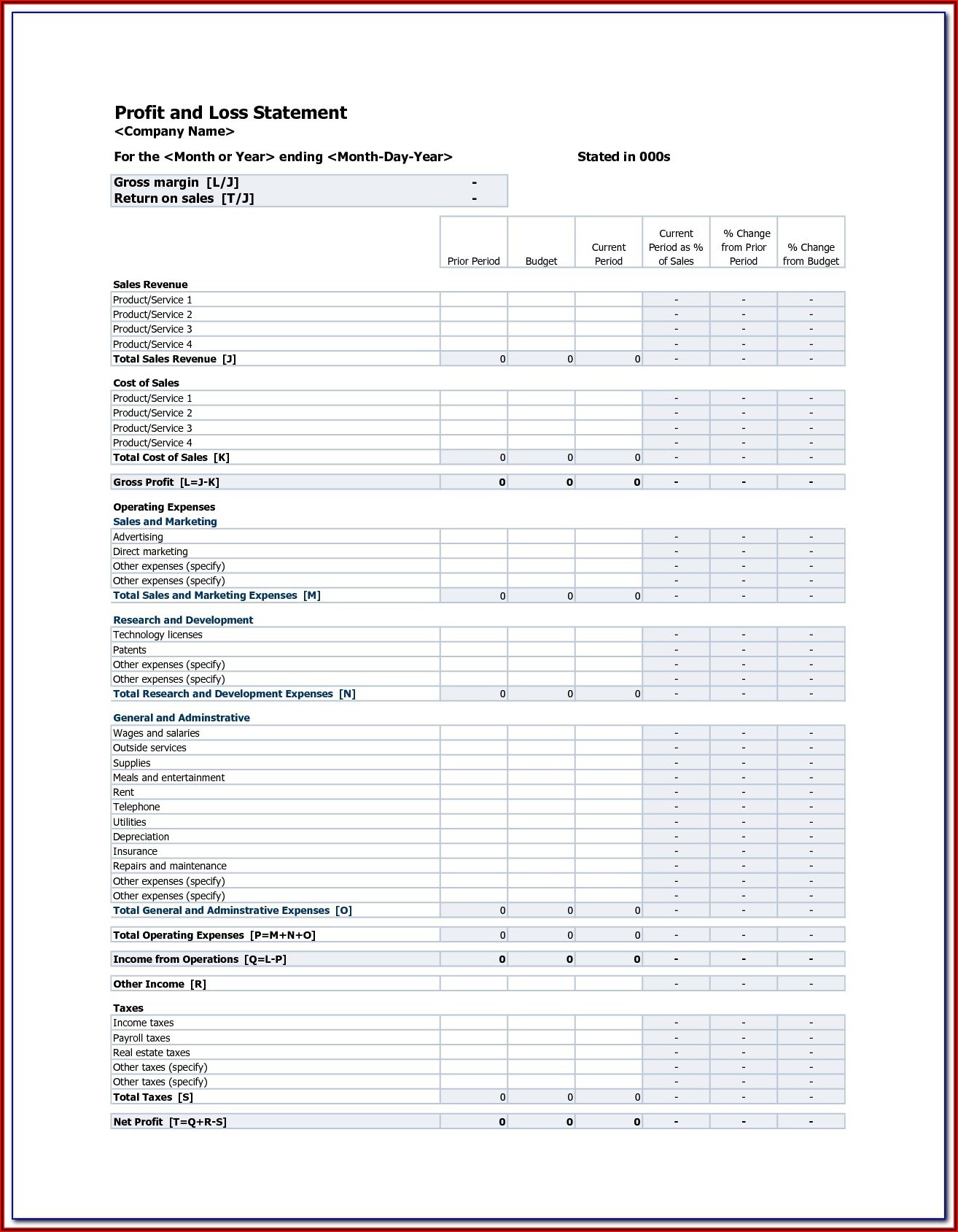  Free Excel Profit And Loss Template Uk Form Resume Examples N8VZDOM9we