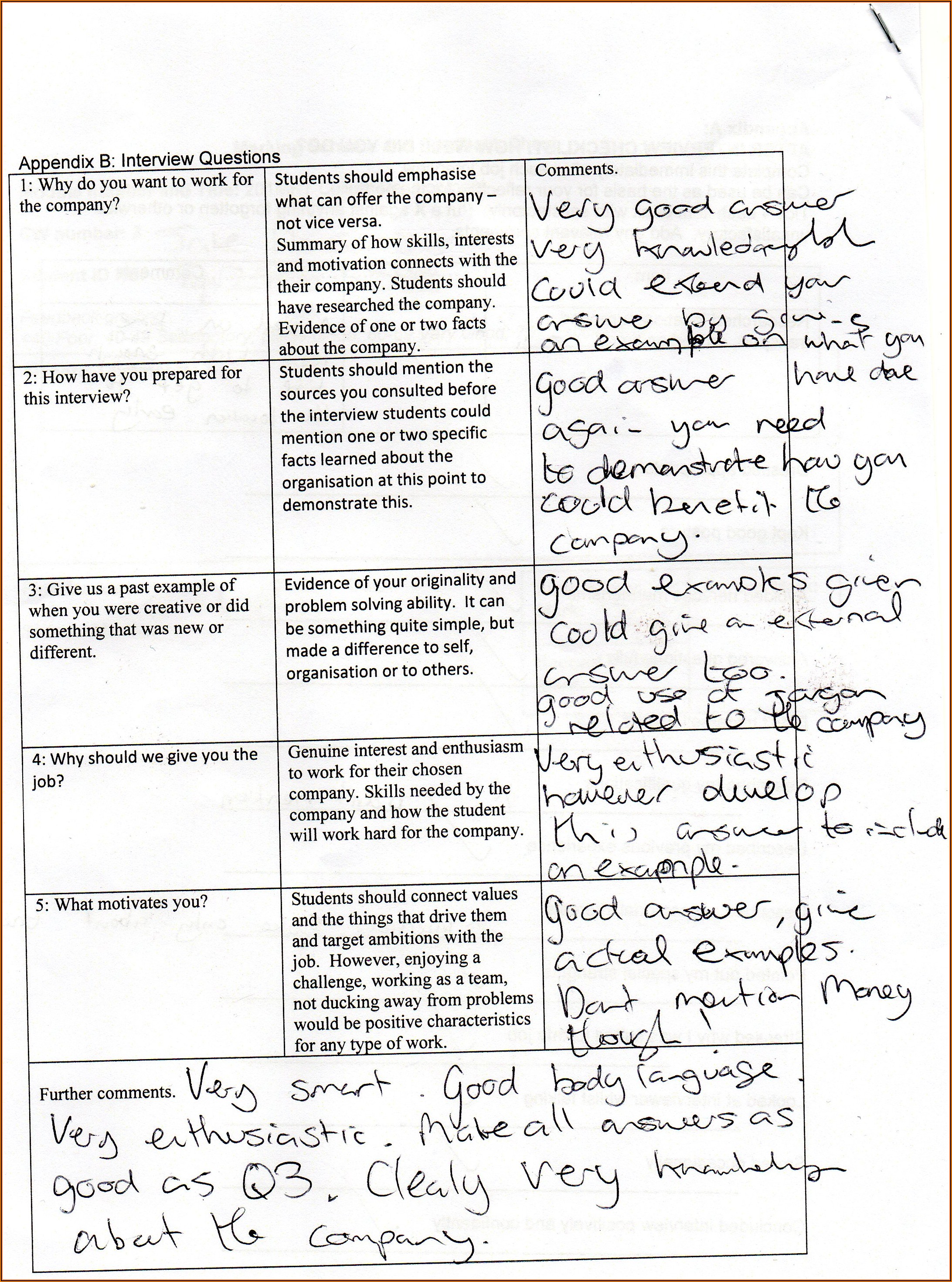 Employee Evaluation Sample Answers Template 2 Resume Examples 