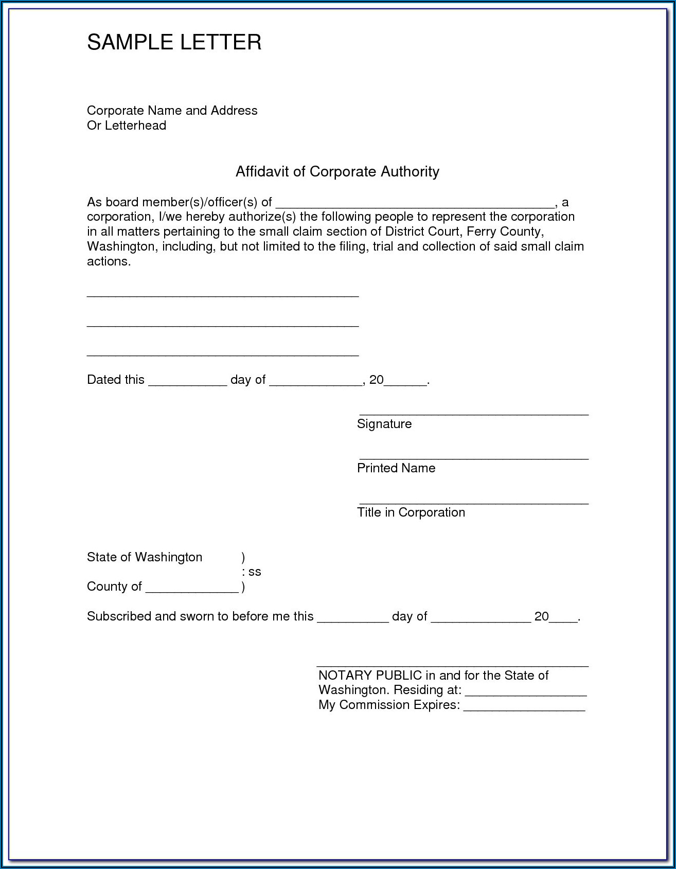 General Affidavit Form California Free Form Resume Examples goVLdXn5Vv