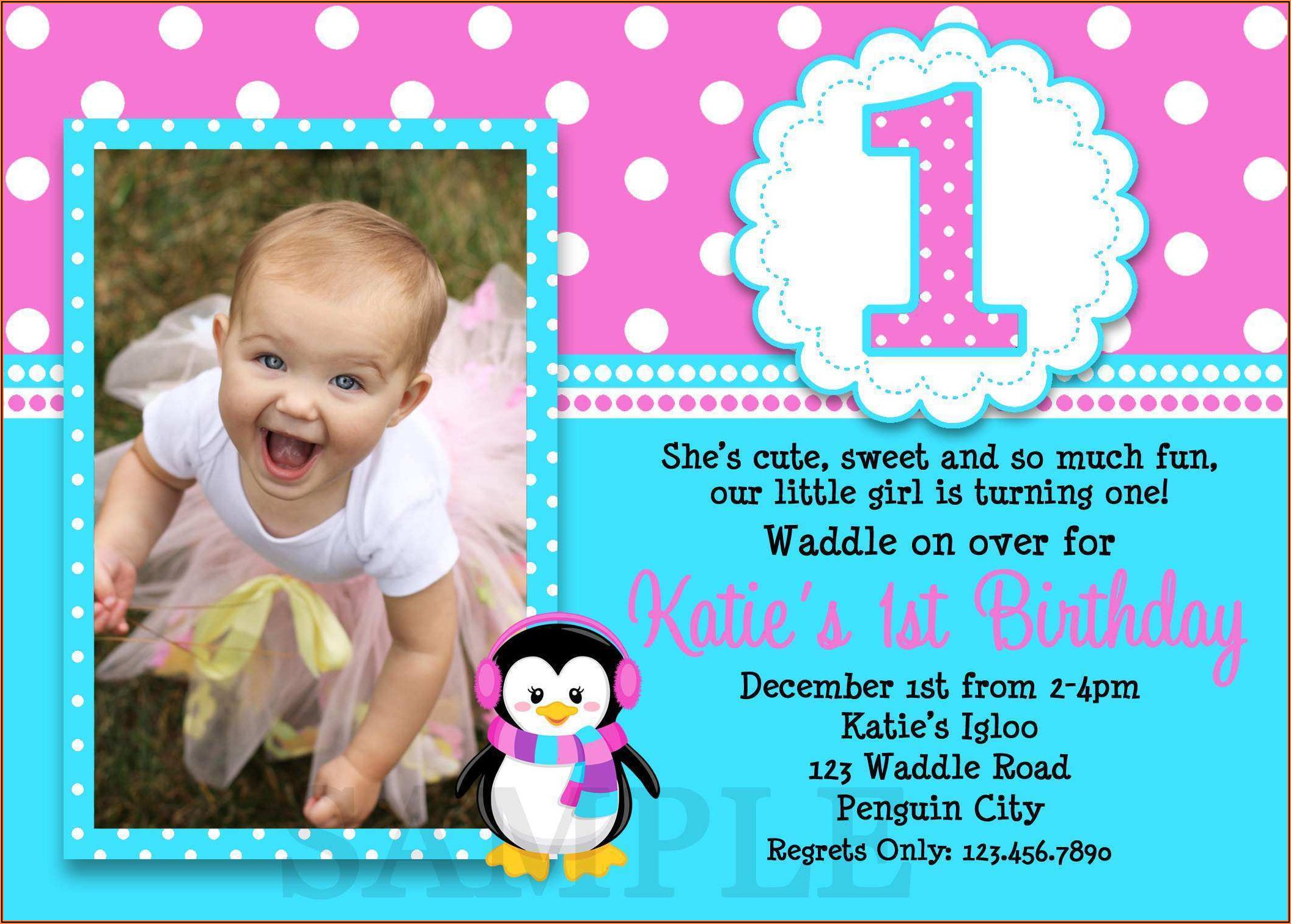 Free Printable Babys First Birthday Invitation Templates