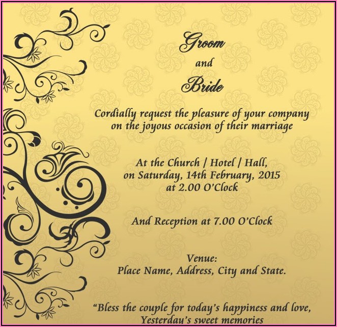 Hindu Marriage Invitation Letter In Malayalam - Invitations : Resume ...