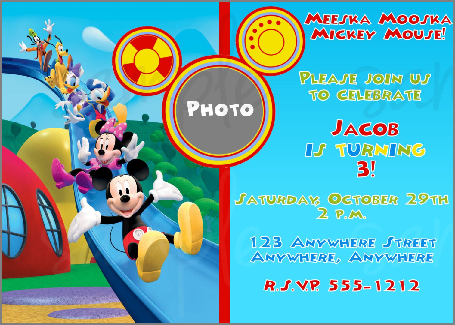 Mickey Mouse Clubhouse Invitations Template Free Template 1 Resume 