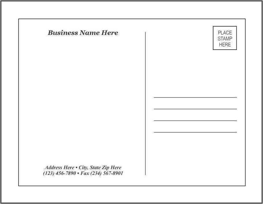 Double Sided Postcard Template Photoshop Template 2 Resume Examples 