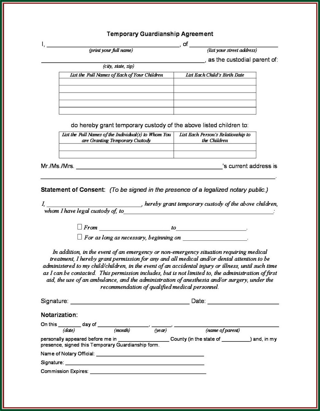 Custodial Guardianship Forms