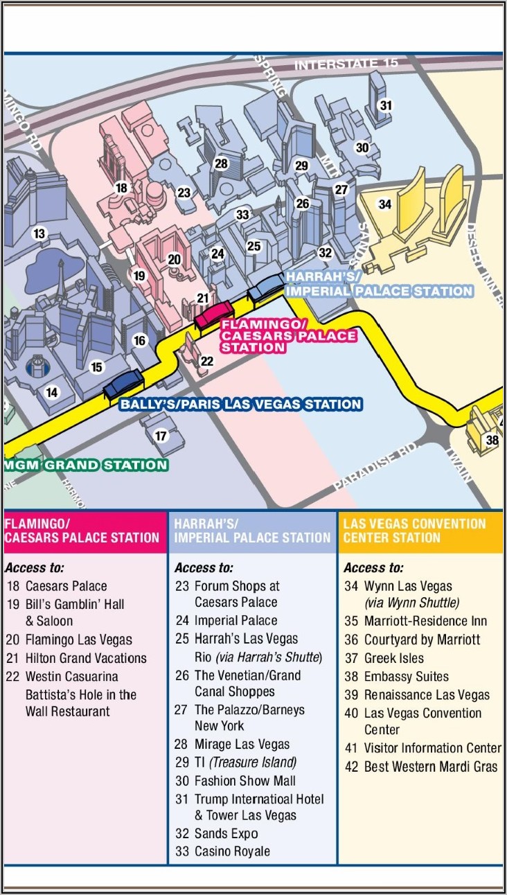 Map Of Hotels On Las Vegas Strip With Monorail - map : Resume Examples ...