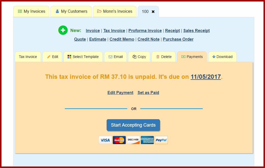 Harvest Invoice Template